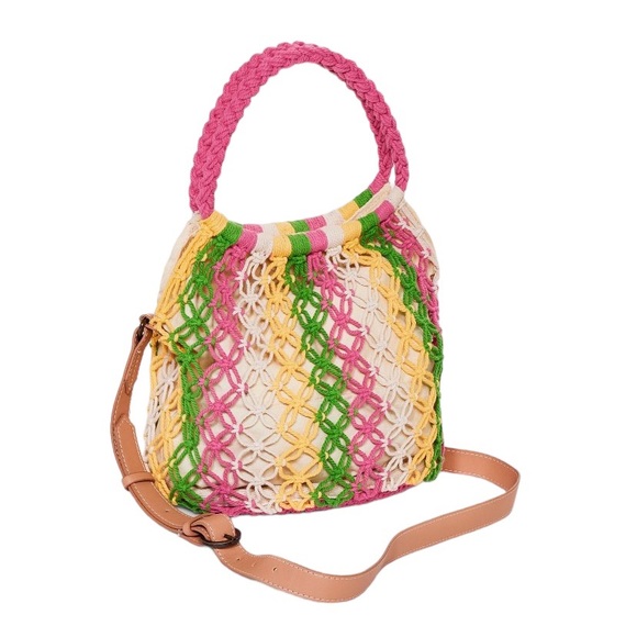 Universal Thread Handbags - Universal Thread Striped Crochet Style Bag